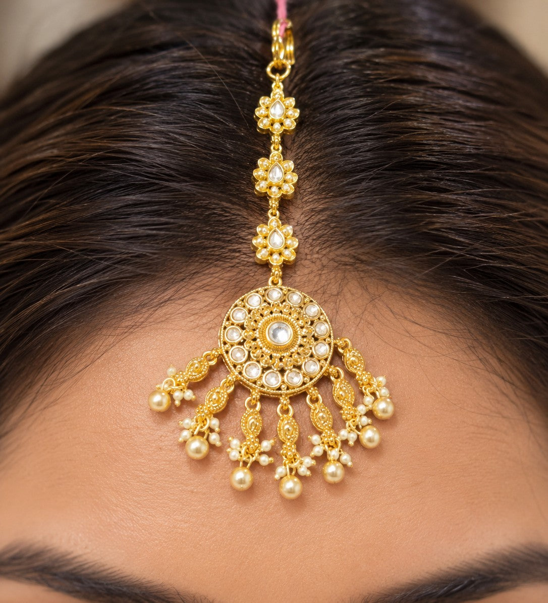 Kundan Pearl Passa Maang Tikka