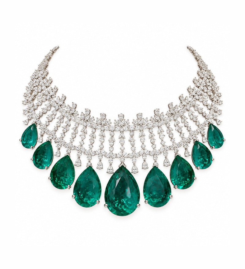Noor Emerald Necklace Set