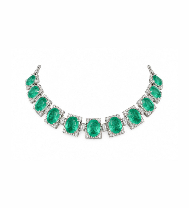 Panna Noor Emerald Choker Set