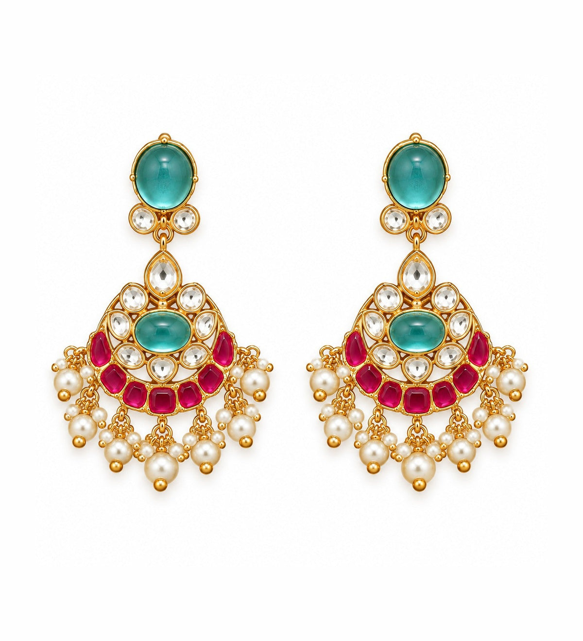 Rajwadi Meenakari Necklace Set