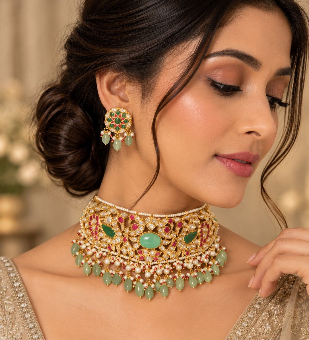 Rangoli Kundan Choker