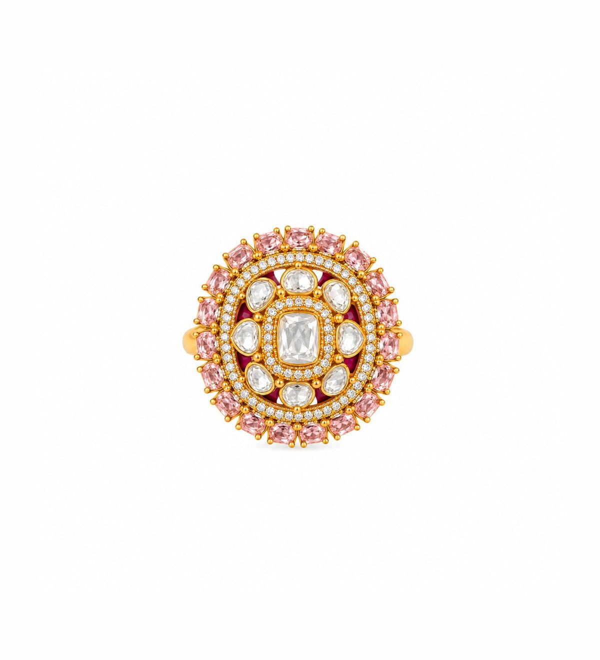 Ruby Kundan Heritage Statement Ring