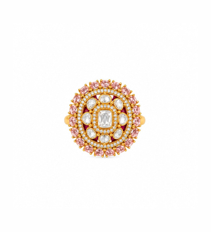 Ruby Kundan Heritage Statement Ring